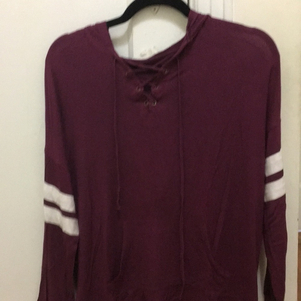 Burgundy light hoodie